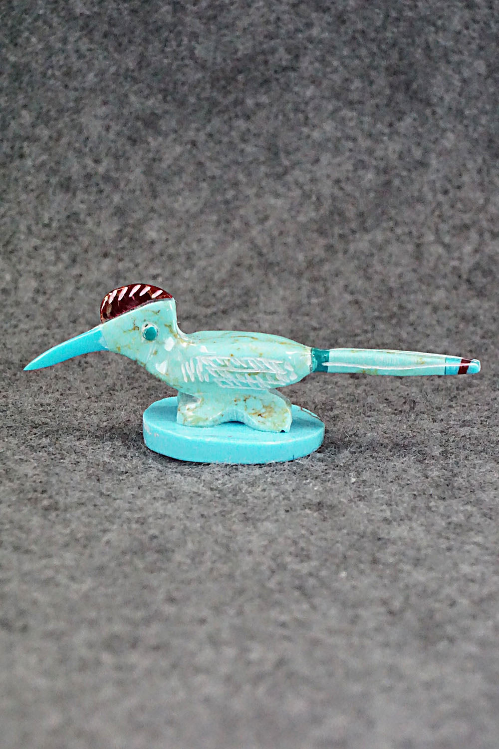 Roadrunner Zuni Fetish Carving - Sullivan Shebola