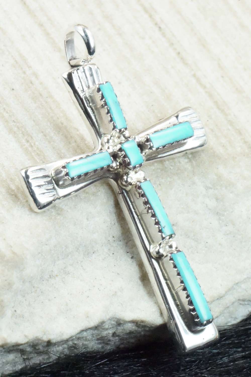 Turquoise & Sterling Silver Pendant - Brian Kaskalla
