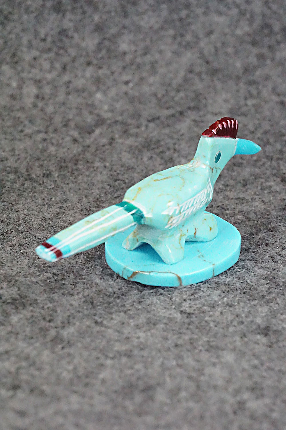 Roadrunner Zuni Fetish Carving - Sullivan Shebola
