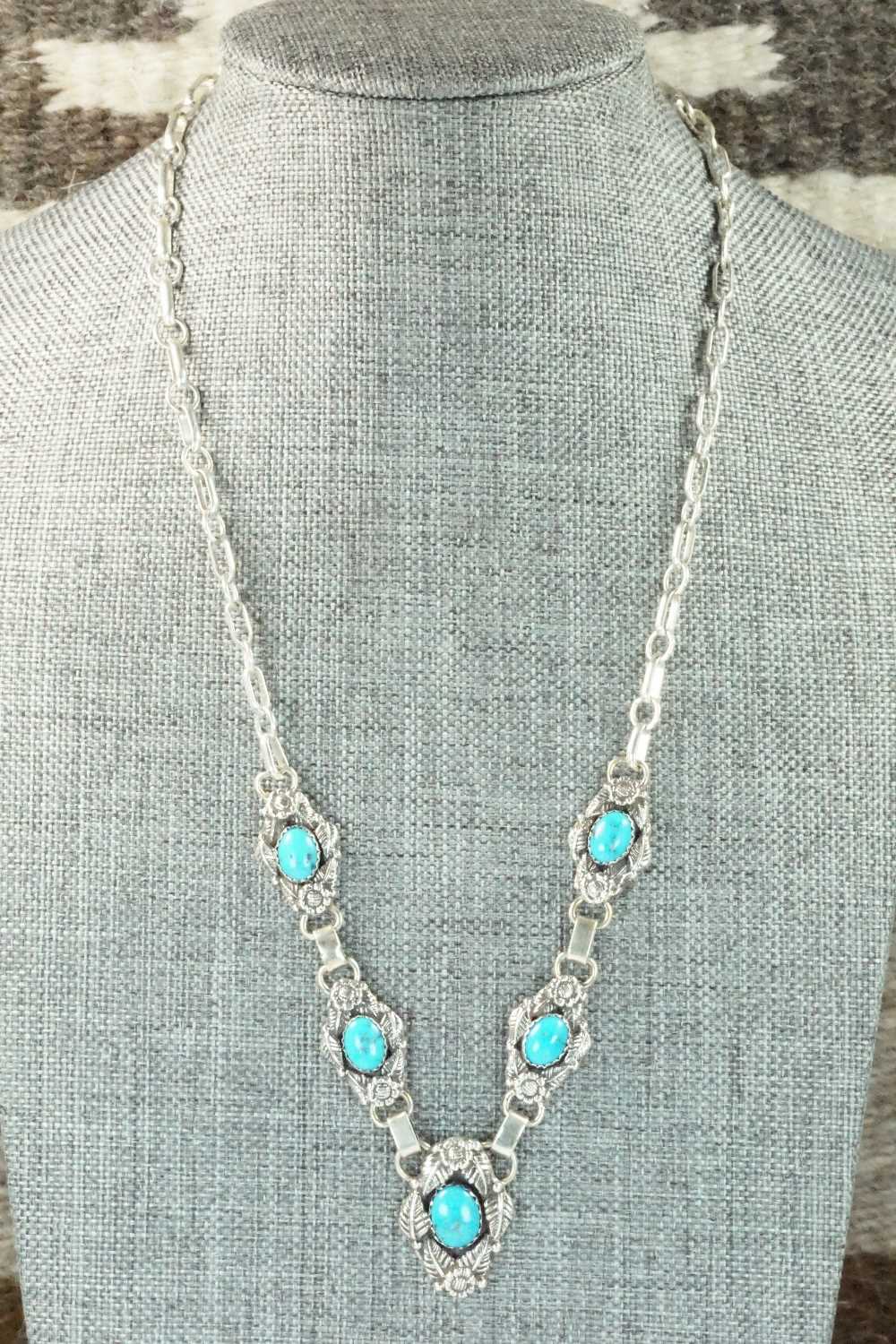 Turquoise & Sterling Silver Necklace - Victor V