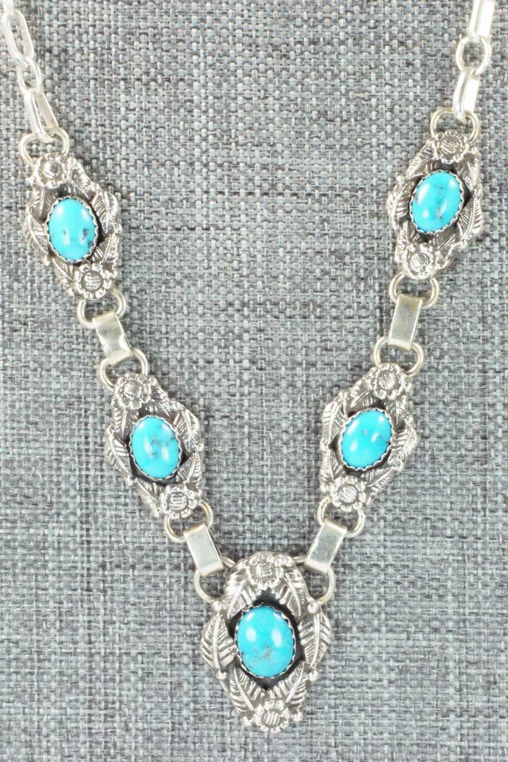 Turquoise & Sterling Silver Necklace - Victor V