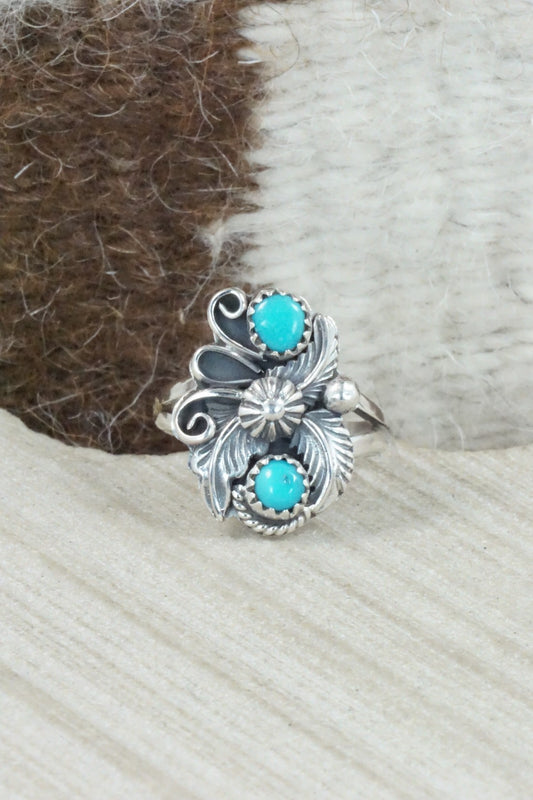 Turquoise & Sterling Silver Ring - Alice Rose Saunders - Size 7.25
