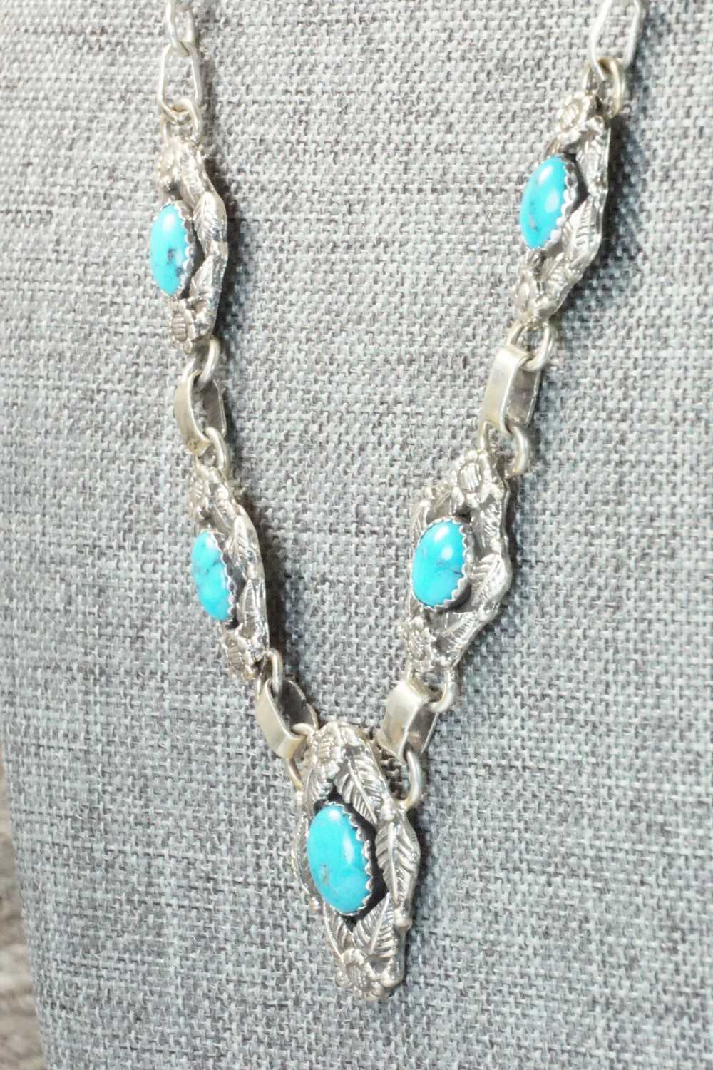 Turquoise & Sterling Silver Necklace - Victor V