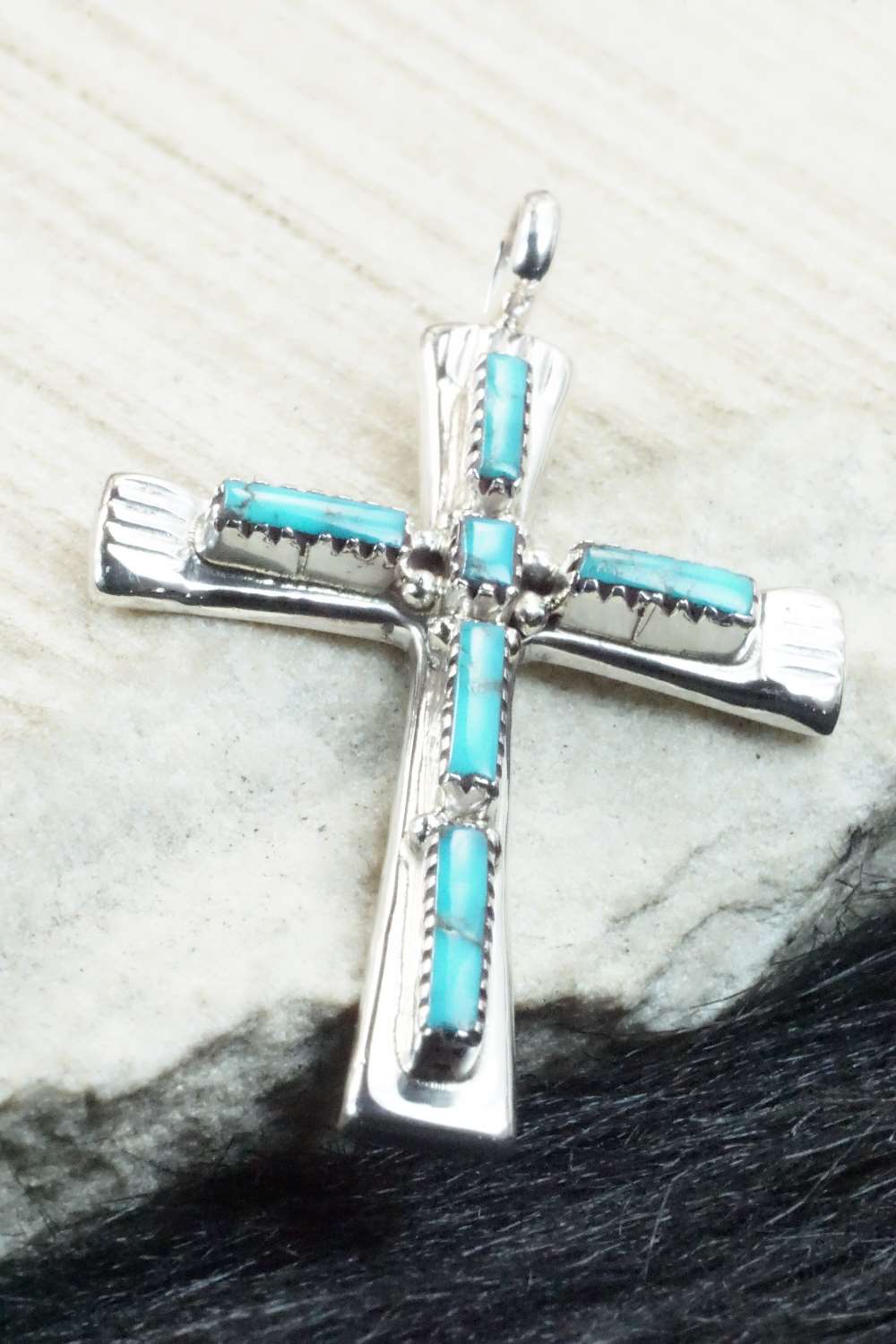 Turquoise & Sterling Silver Pendant - Brian Kaskalla