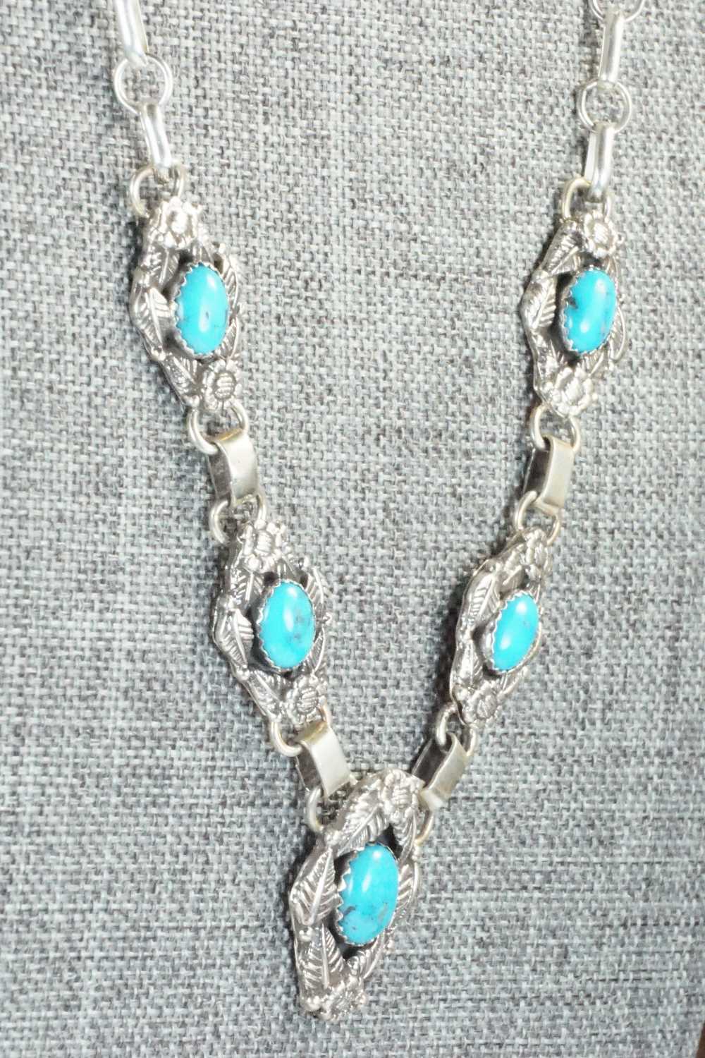 Turquoise & Sterling Silver Necklace - Victor V