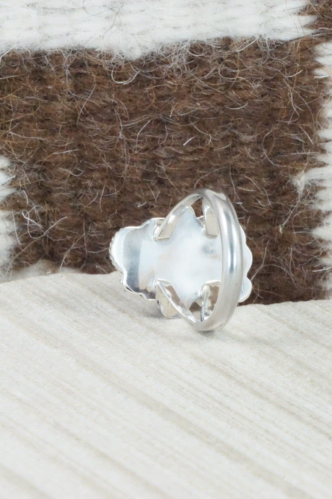 Turquoise & Sterling Silver Ring - Alice Rose Saunders - Size 7.5