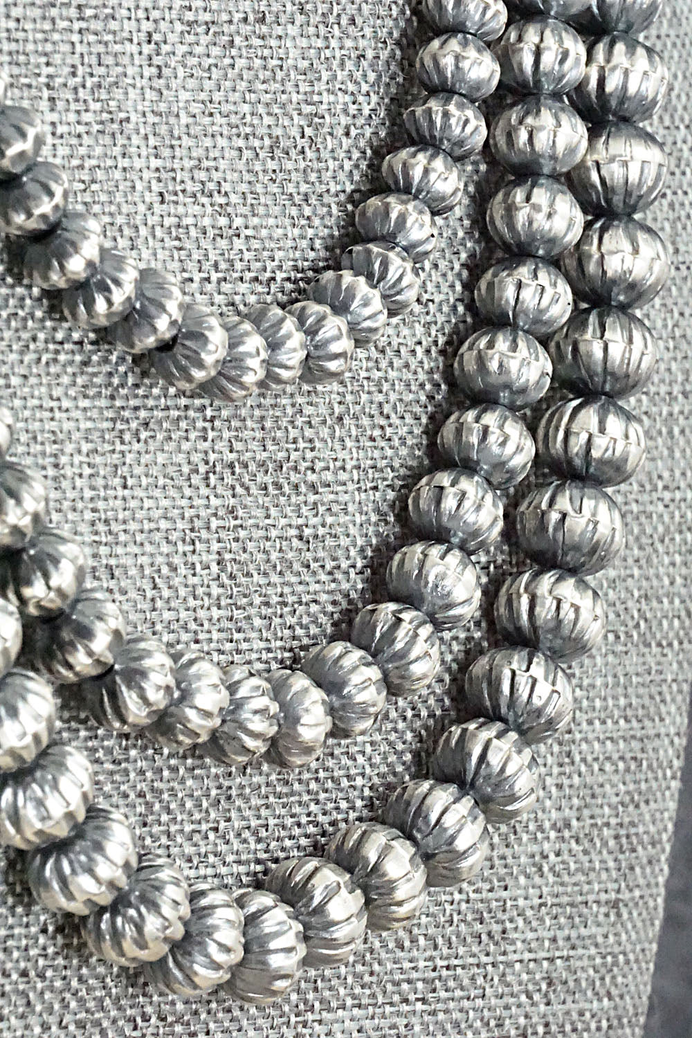 Sterling Silver Navajo Pearl Necklace & Earrings - Tonisha Haley