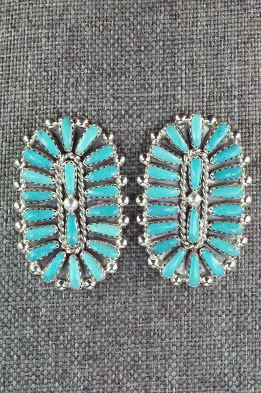 Turquoise & Sterling Silver Earrings - Philena Byjoe