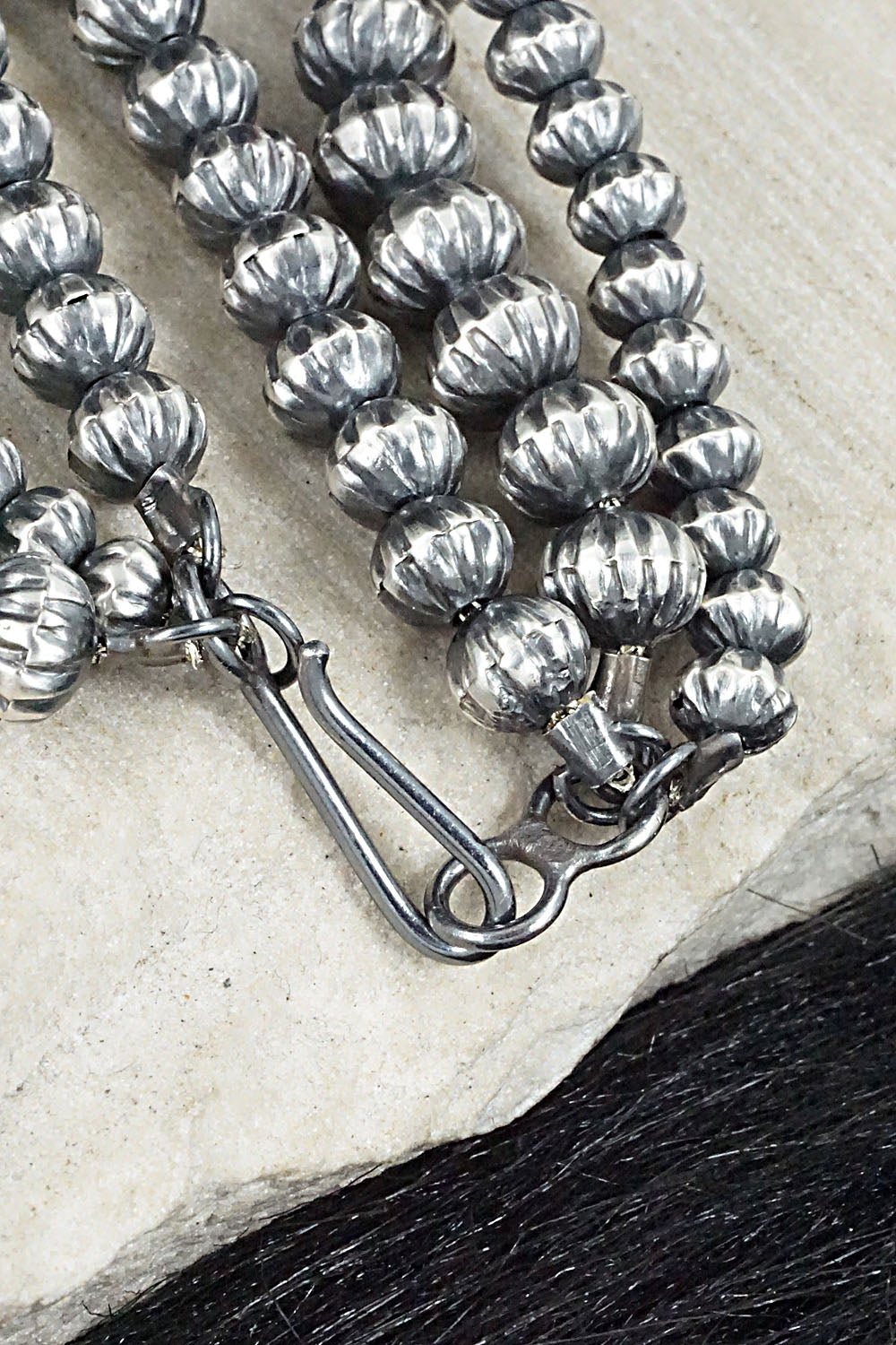 Sterling Silver Navajo Pearl Necklace & Earrings - Tonisha Haley