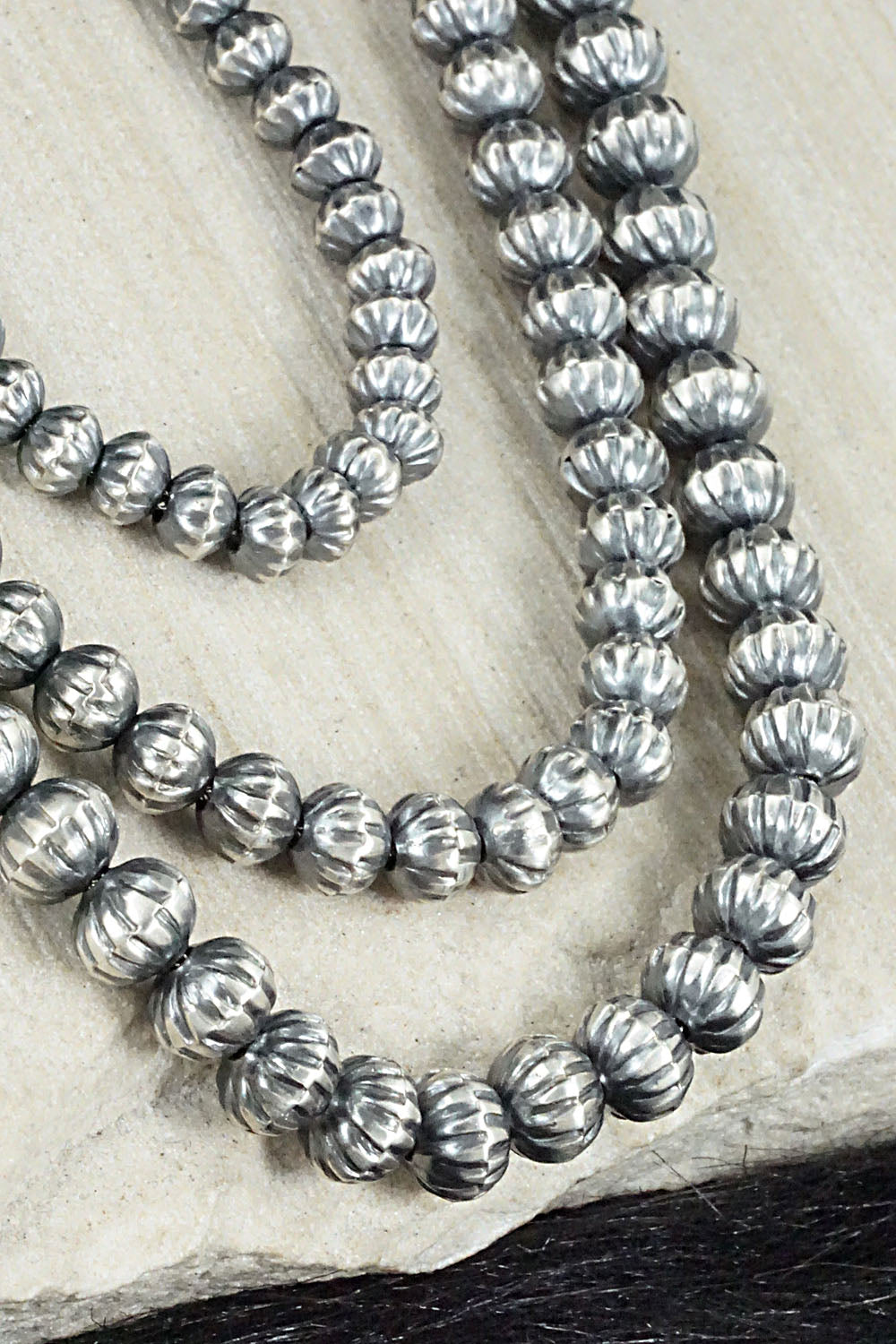 Sterling Silver Navajo Pearl Necklace & Earrings - Tonisha Haley
