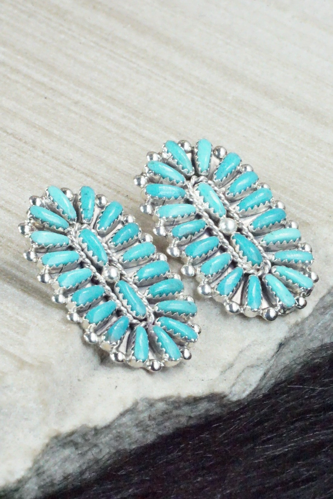 Turquoise & Sterling Silver Earrings - Philena Byjoe