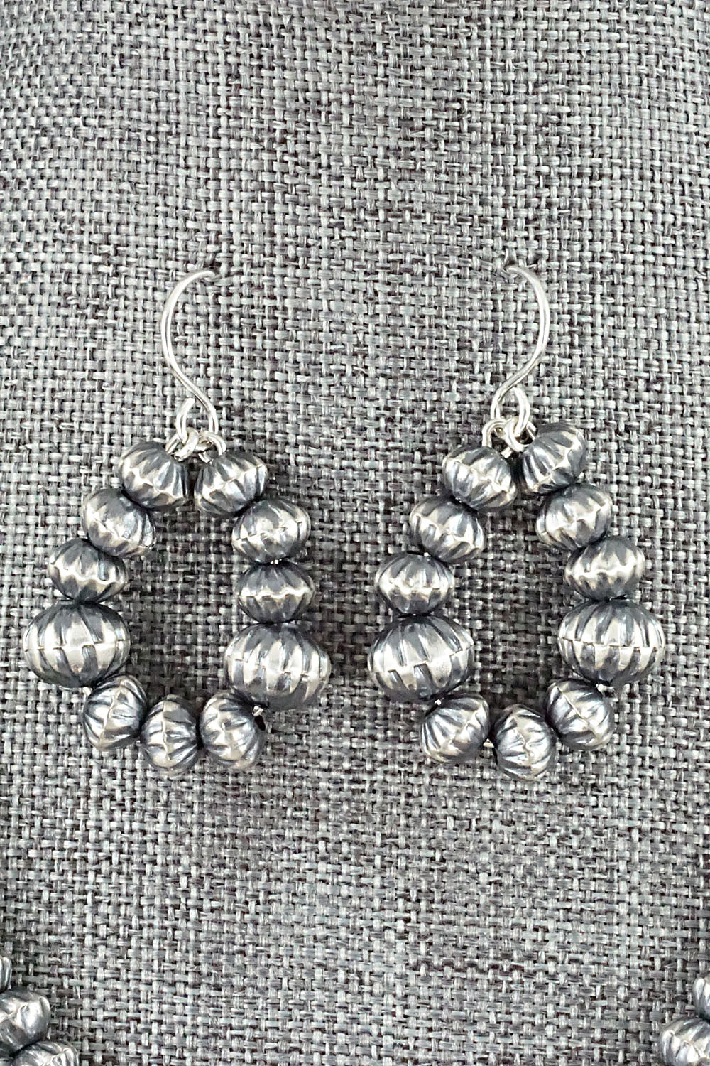 Sterling Silver Navajo Pearl Necklace & Earrings - Tonisha Haley