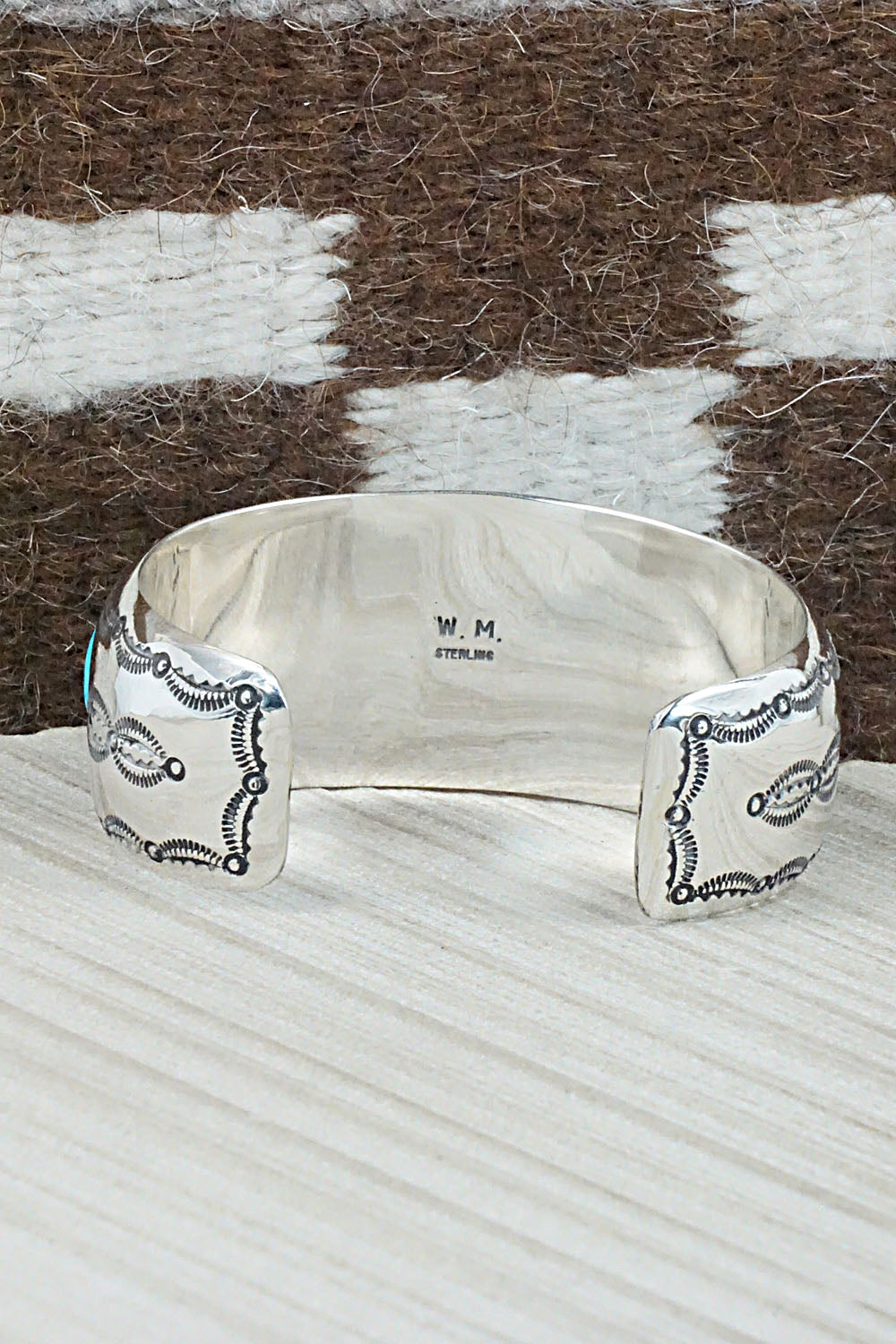 Turquoise & Sterling Silver Bracelet - Wilbert Muskett