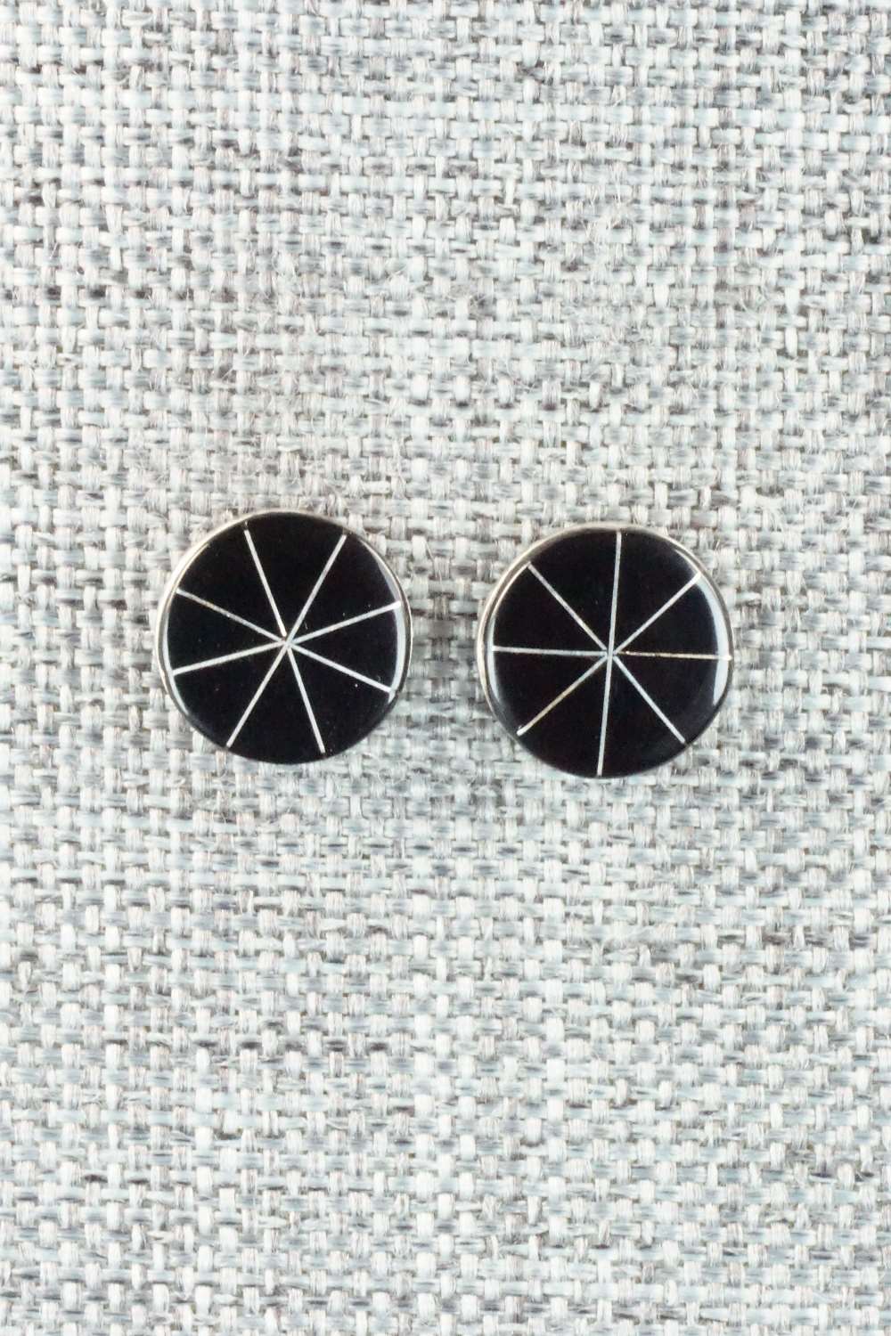 Onyx & Sterling Silver Earrings - Laweka