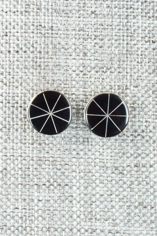 Onyx & Sterling Silver Earrings - Laweka
