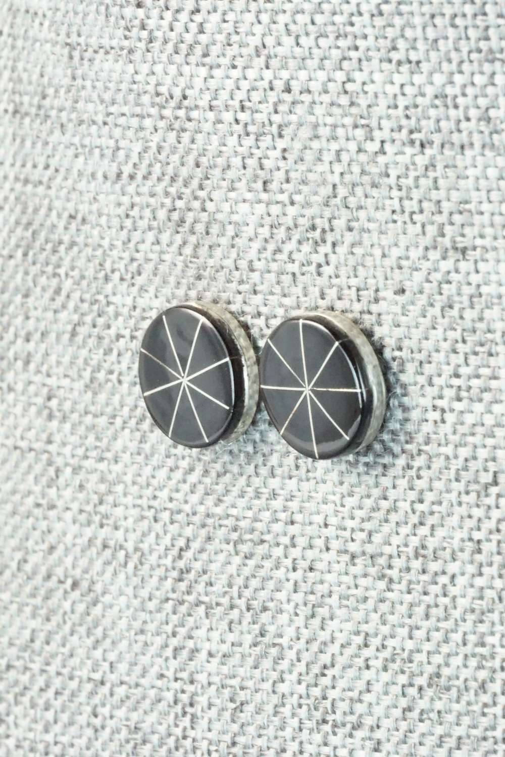 Onyx & Sterling Silver Earrings - Laweka