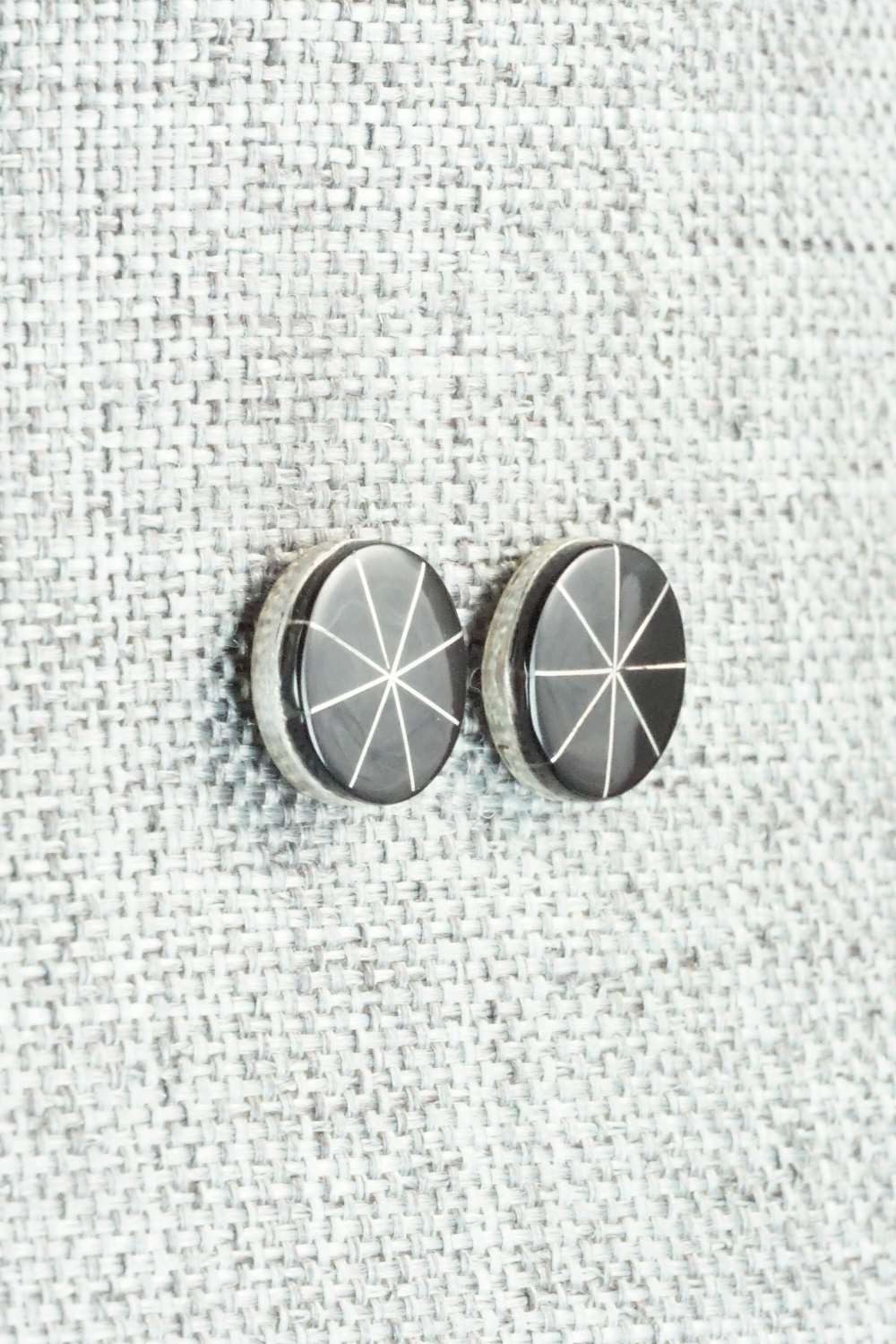 Onyx & Sterling Silver Earrings - Laweka