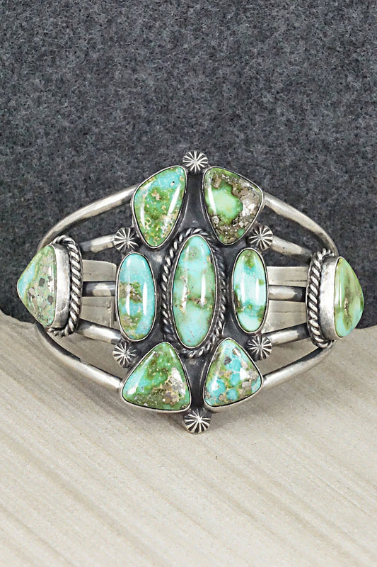 Turquoise & Sterling Silver Bracelet - Raymond Delgarito