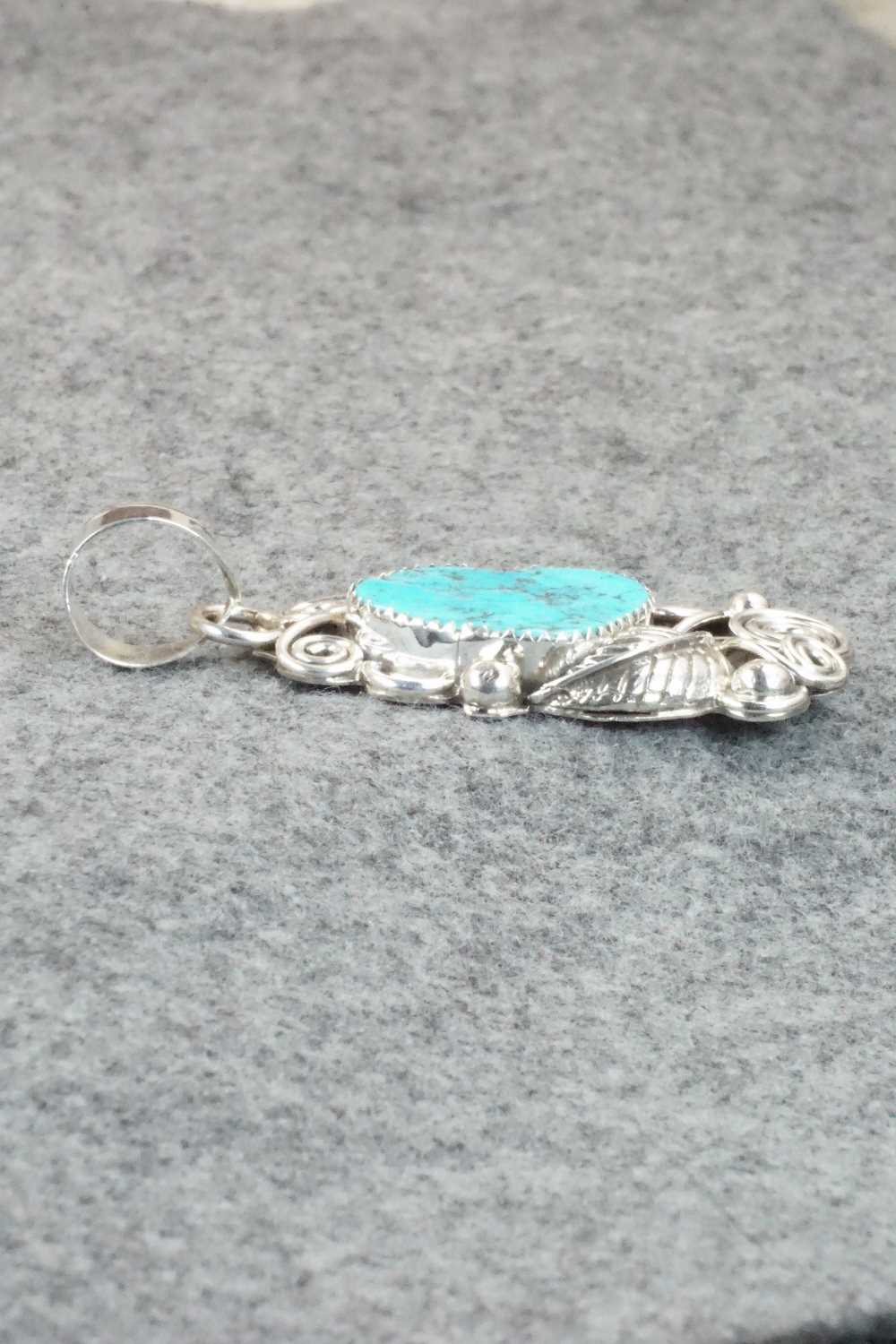 Turquoise & Sterling Silver Pendant - Kenneth Jones