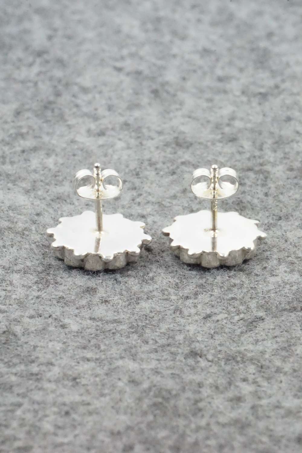 Turquoise & Sterling Silver Earrings - Maxine Soseeah