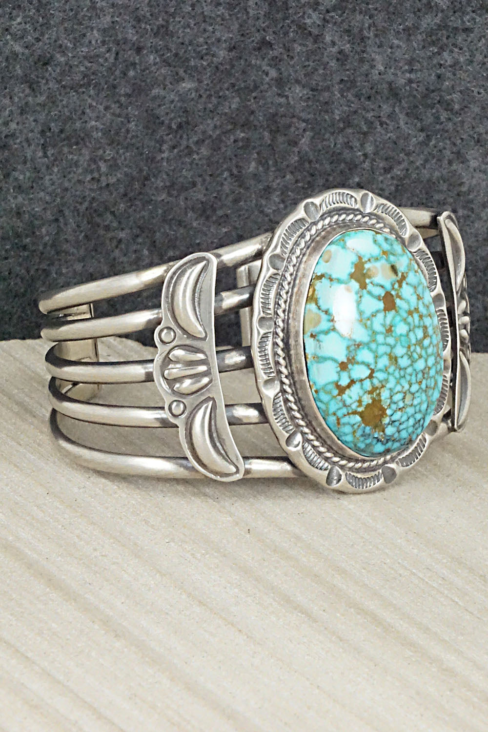 Turquoise & Sterling Silver Bracelet - Raymond Delgarito