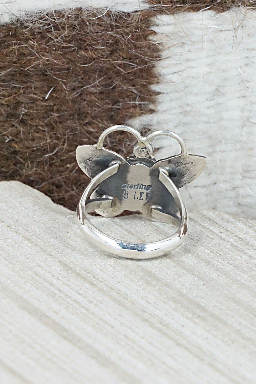 Turquoise and Sterling Silver Ring - Betta Lee - Size 7