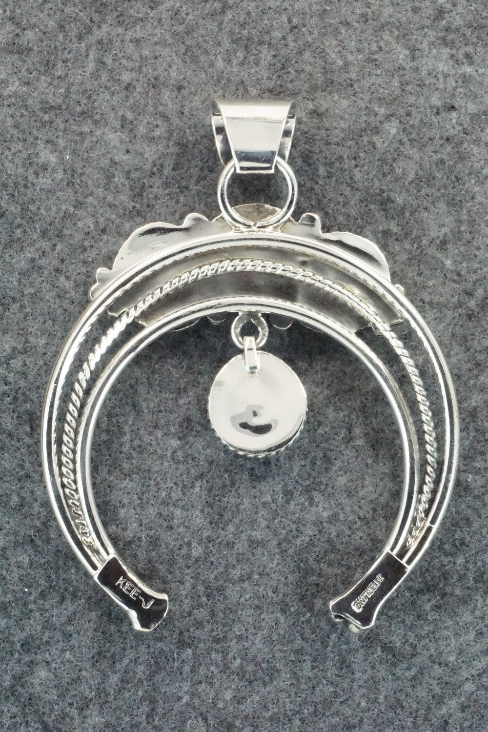 Turquoise and Sterling Silver Naja Pendant - Vernon Johnson
