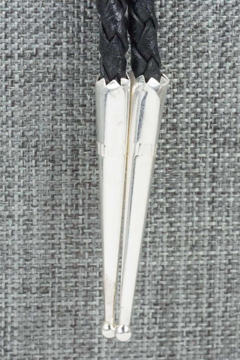 Coral & Sterling Silver Bolo Tie - Wilbur Myers