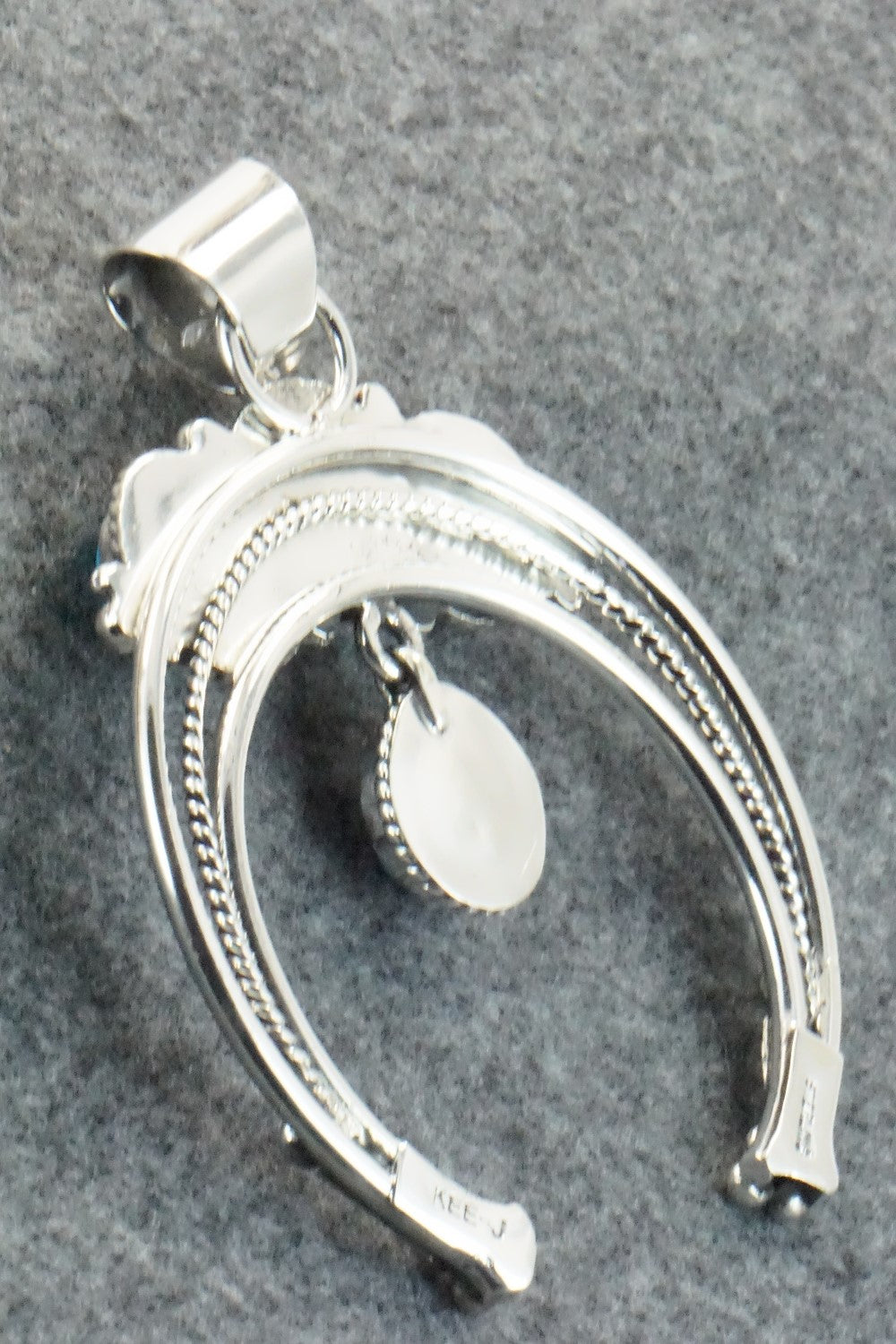 Turquoise and Sterling Silver Naja Pendant - Vernon Johnson
