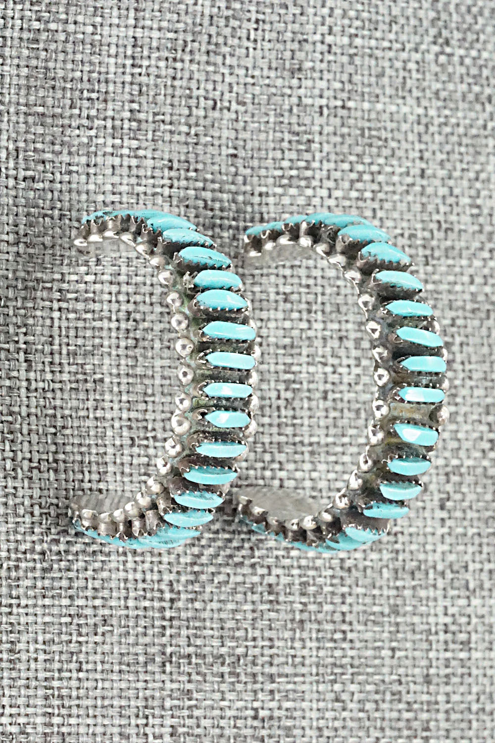 Turquoise & Sterling Silver Earrings - George Peina
