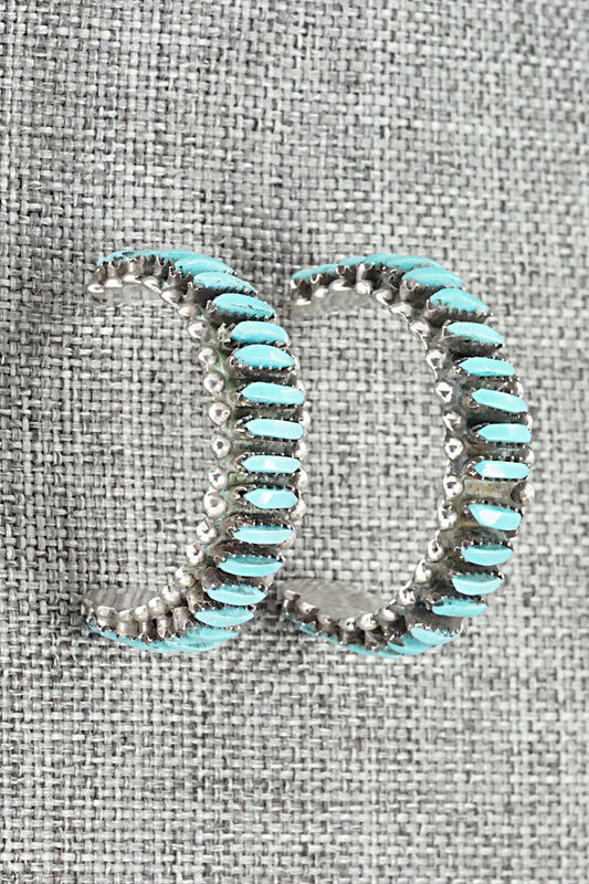 Turquoise & Sterling Silver Earrings - George Peina