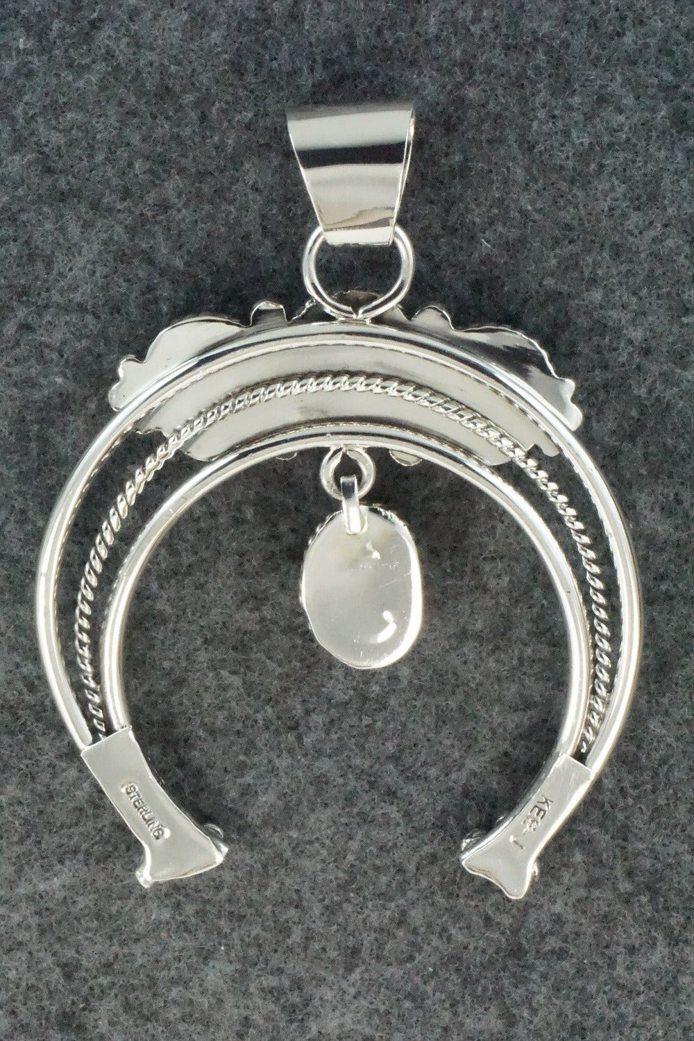 Turquoise and Sterling Silver Naja Pendant - Vernon Johnson