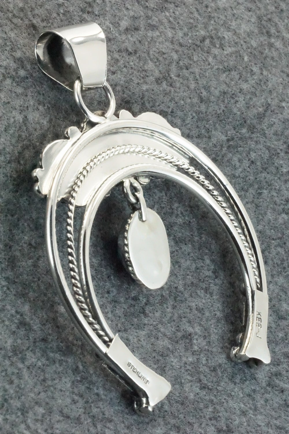 Turquoise and Sterling Silver Naja Pendant - Vernon Johnson