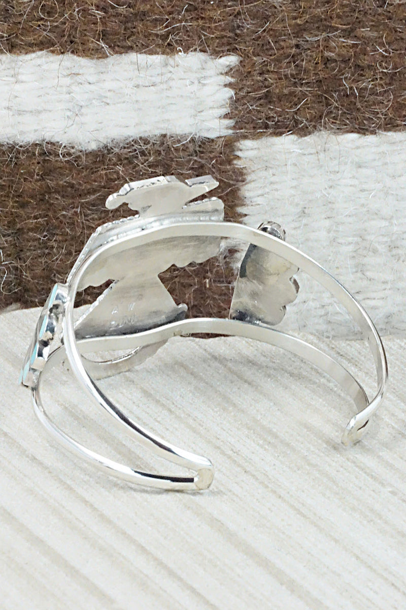 Multi Stone & Sterling Silver Inlay Bracelet - Adrian Wallace
