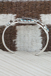 Multi Stone & Sterling Silver Inlay Bracelet - Adrian Wallace