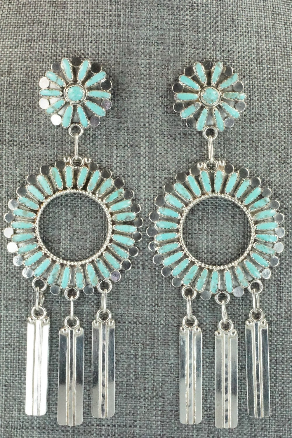 Turquoise and Sterling Silver Earrings - Virginia Byjoe