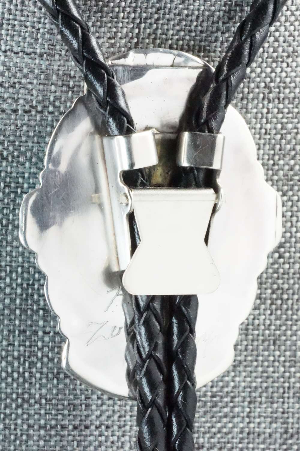 Turquoise & Sterling Silver Bolo Tie - Kenny Calavaza