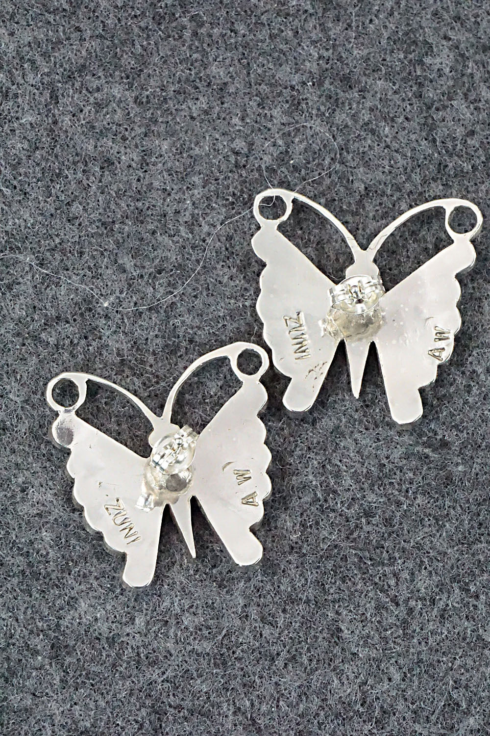 Multi Stone Inlay & Sterling Silver Earrings - Adrian Wallace