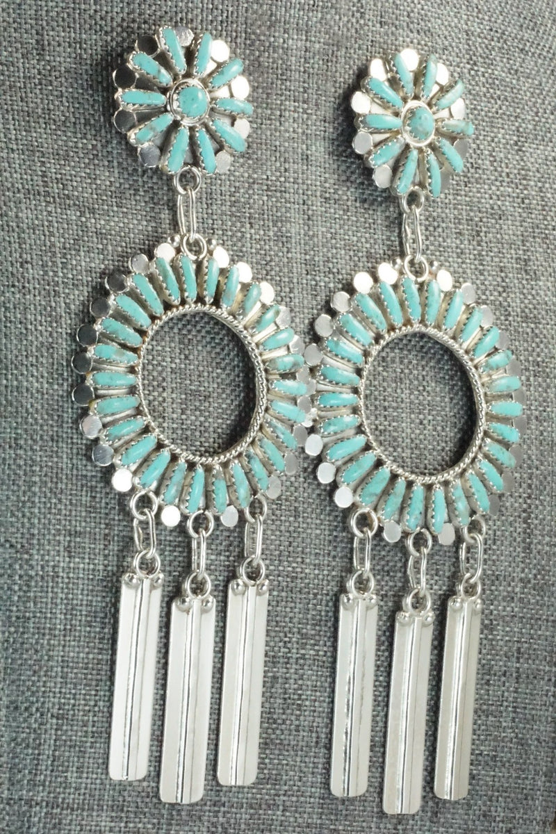 Turquoise and Sterling Silver Earrings - Virginia Byjoe