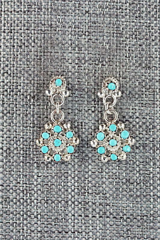 Turquoise & Sterling Silver Earrings - Michael Gchachu