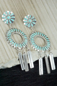 Turquoise and Sterling Silver Earrings - Virginia Byjoe