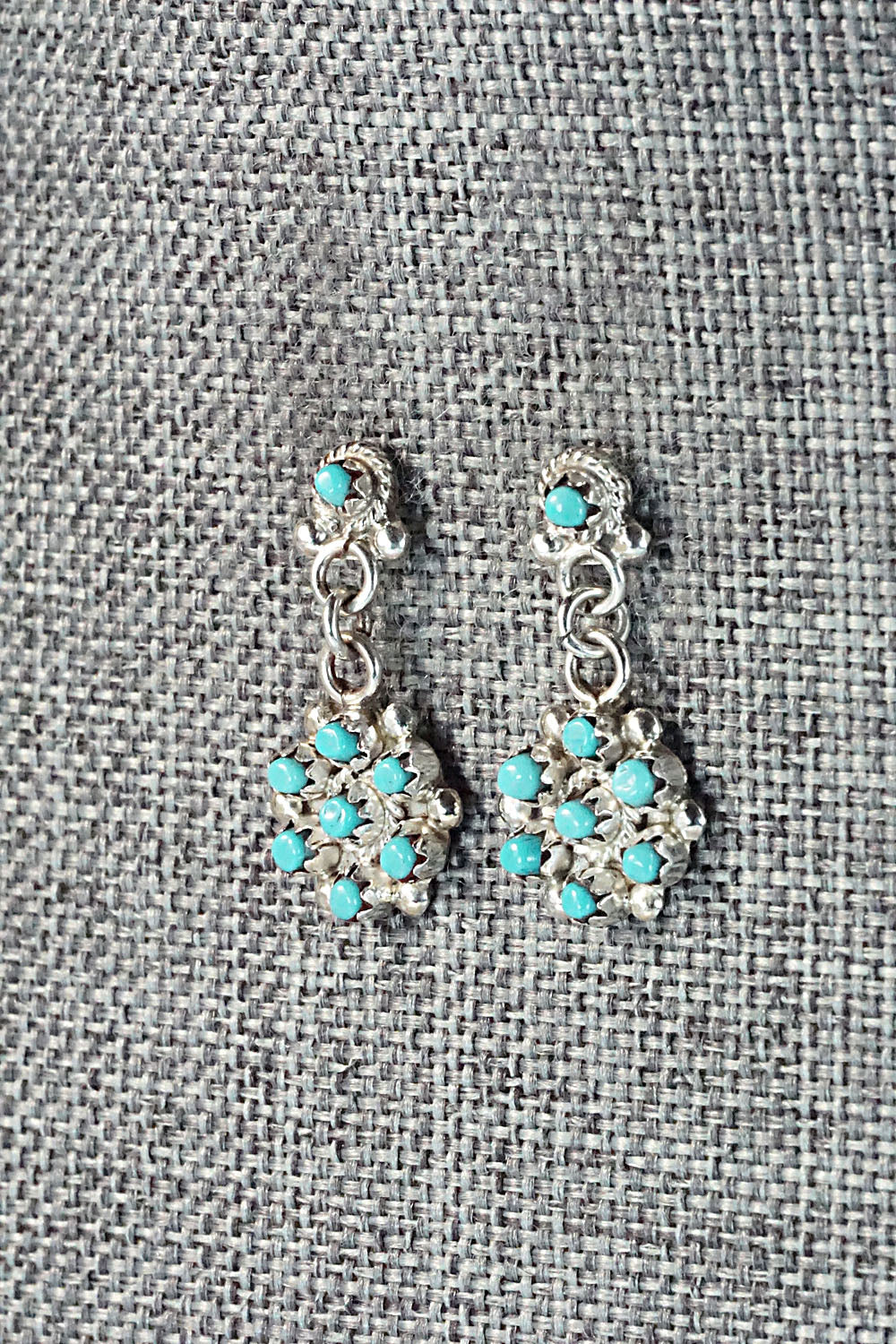 Turquoise & Sterling Silver Earrings - Michael Gchachu
