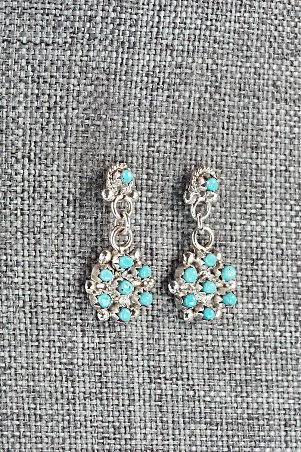 Turquoise & Sterling Silver Earrings - Michael Gchachu