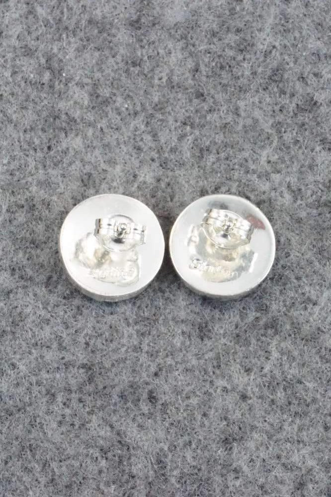Multi Stone Inlay & Sterling Silver Earrings - Tyronne Martinez