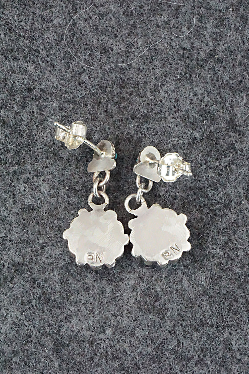 Turquoise & Sterling Silver Earrings - Michael Gchachu