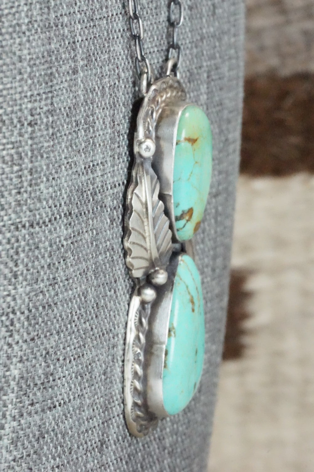 Turquoise & Sterling Silver Necklace - Betta Lee