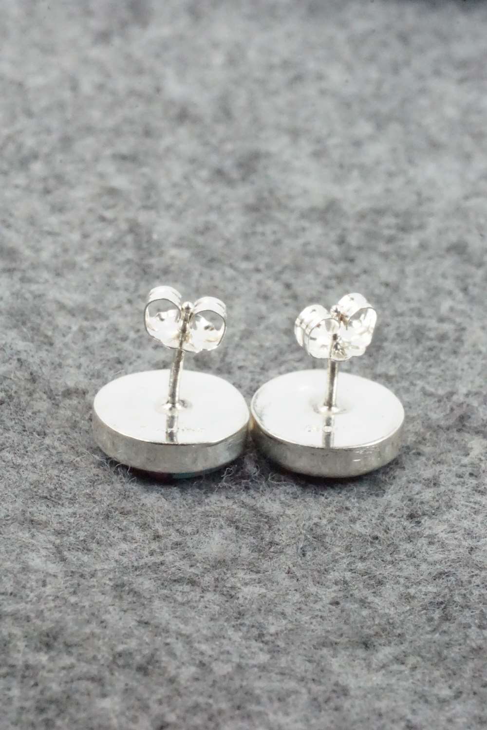 Multi Stone Inlay & Sterling Silver Earrings - Tyronne Martinez