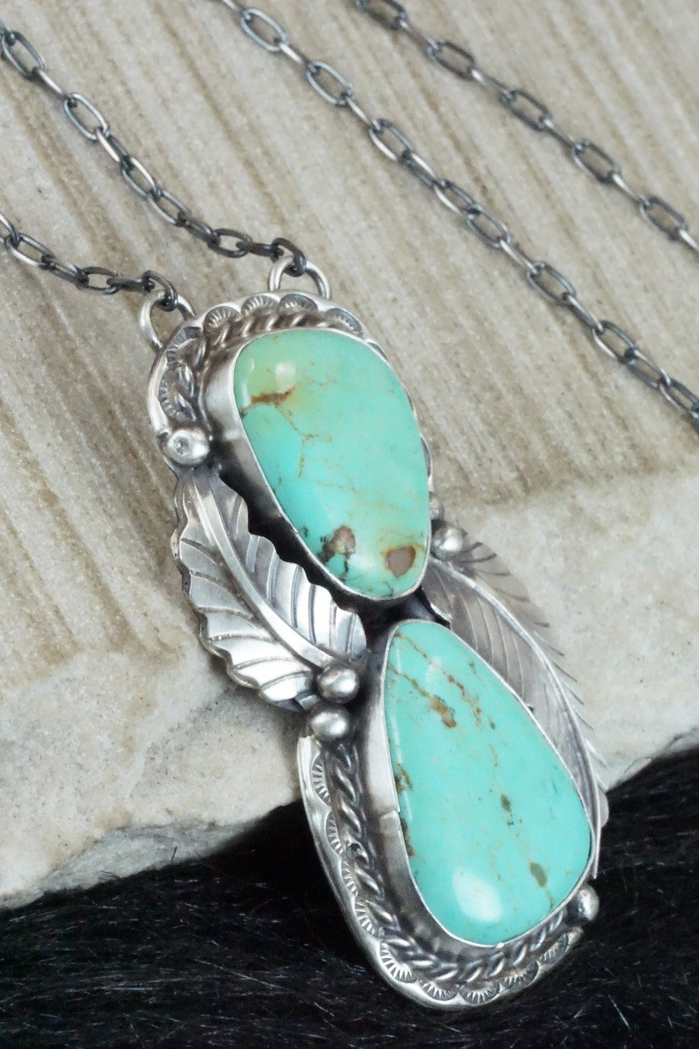 Turquoise & Sterling Silver Necklace - Betta Lee