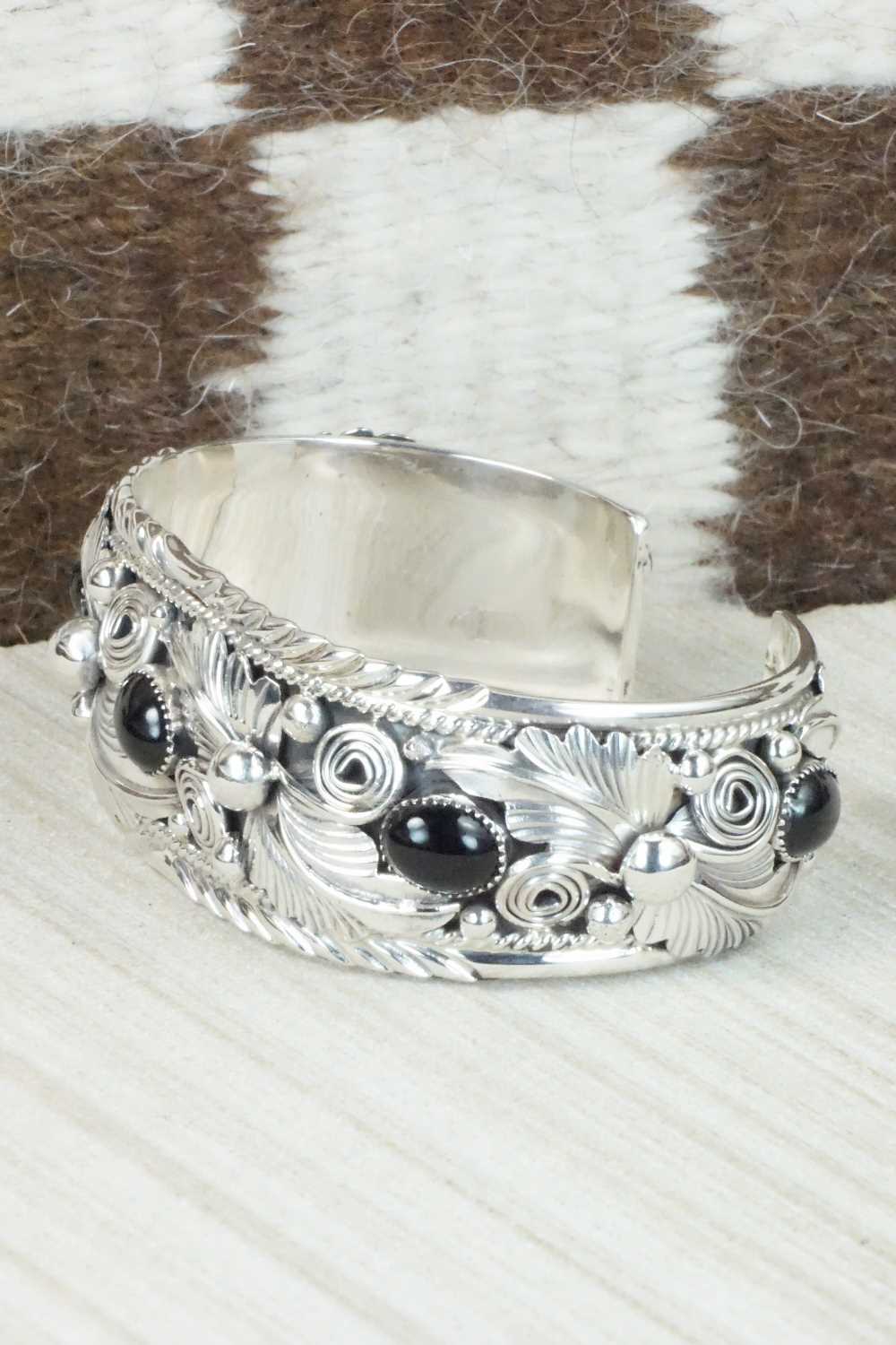 Onyx & Sterling Silver Bracelet - Henry Attakai