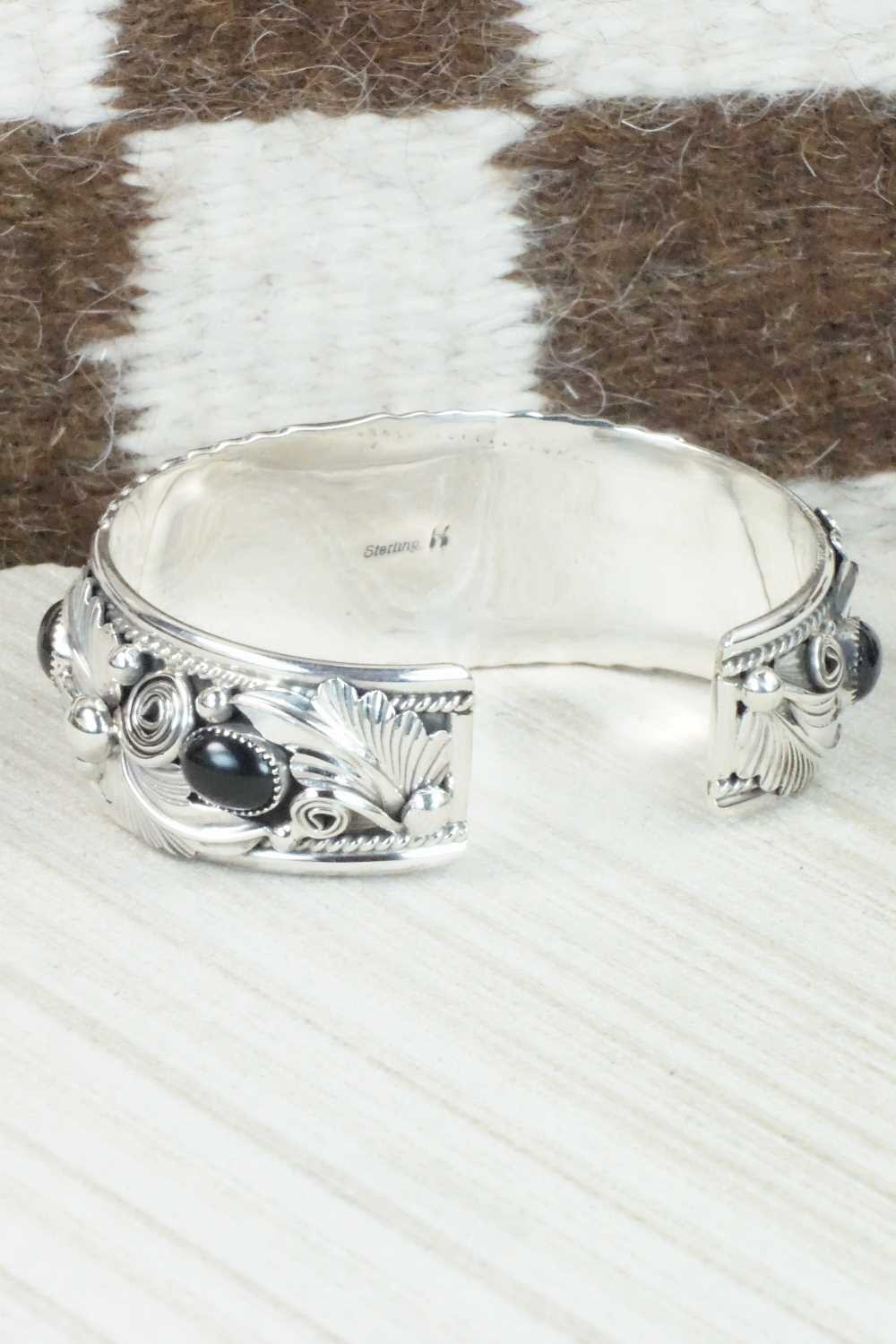 Onyx & Sterling Silver Bracelet - Henry Attakai